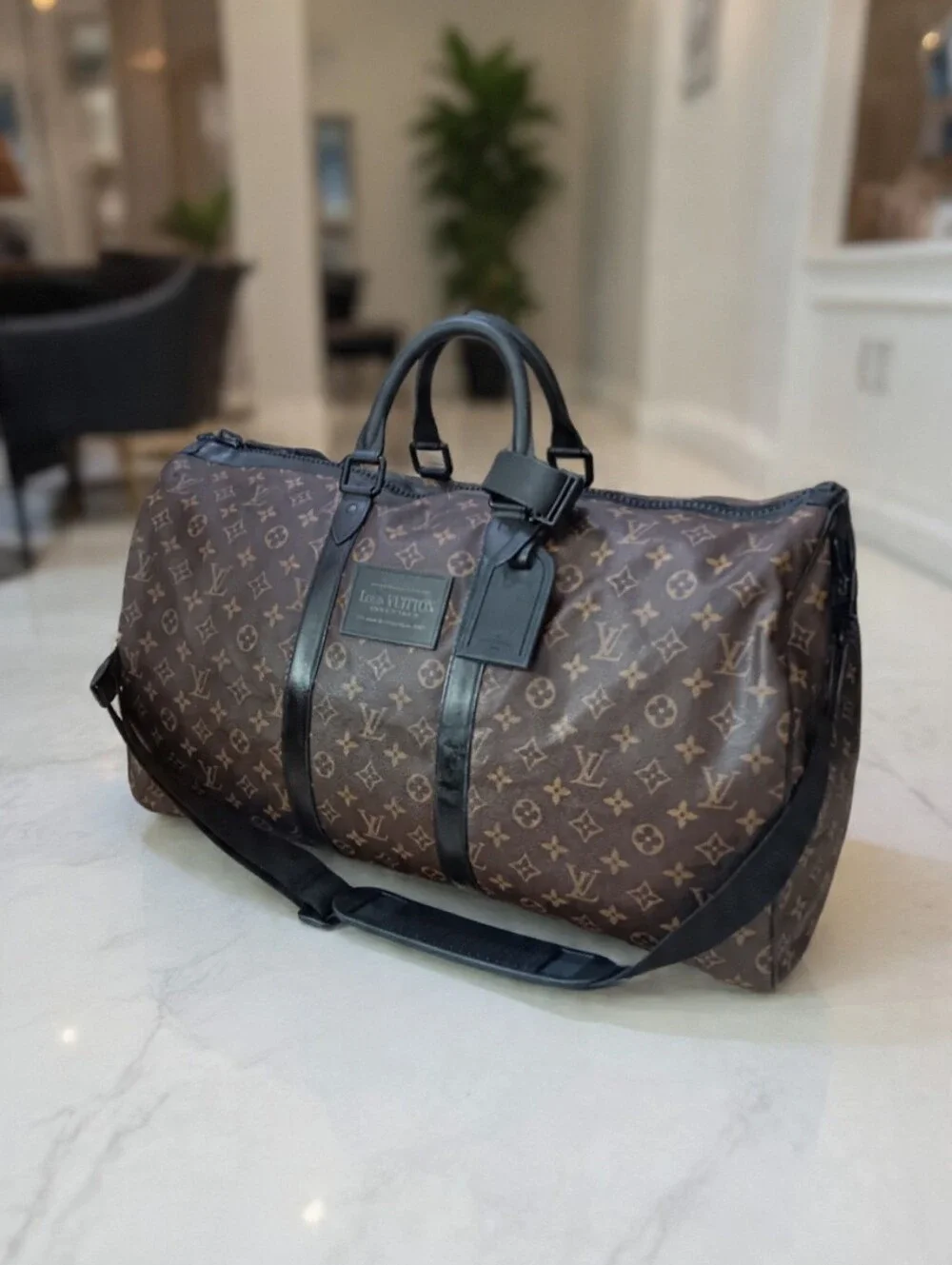 Louis Vuitton Limited Edition 🦄Waterproof Brown Monogram Keepall 55